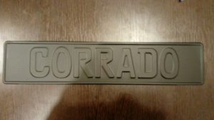 Corrado надпись на номере