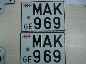грузинские машинные номера 